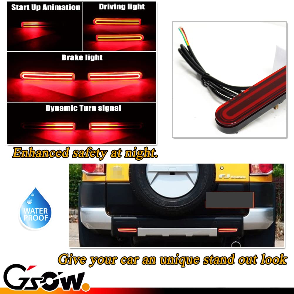 Amazon | GSOWO レッドレンズ LEDリアフォグライト 2個 トヨタ FJ